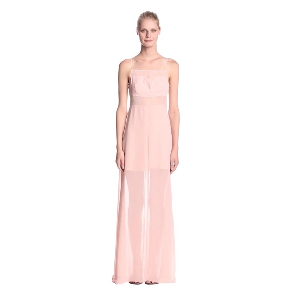 BCBGeneration Pink Maxi Dress Sheer Cut Out Small - Picture 2 of 8